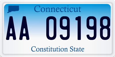 CT license plate AA09198