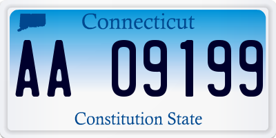 CT license plate AA09199