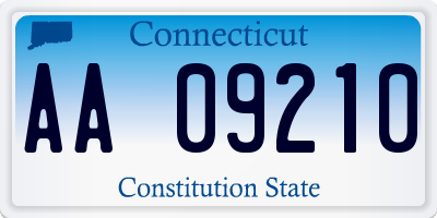 CT license plate AA09210