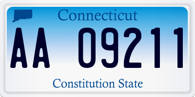 CT license plate AA09211