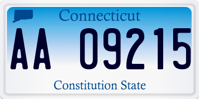 CT license plate AA09215