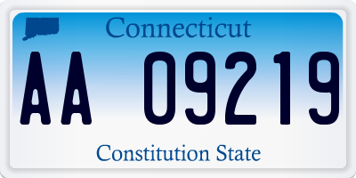 CT license plate AA09219