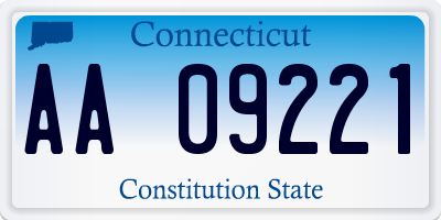 CT license plate AA09221