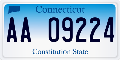 CT license plate AA09224