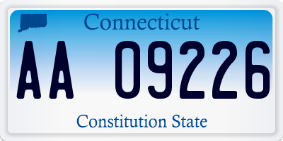 CT license plate AA09226