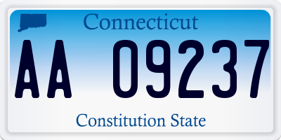 CT license plate AA09237