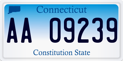 CT license plate AA09239