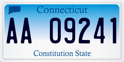 CT license plate AA09241