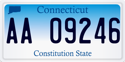 CT license plate AA09246