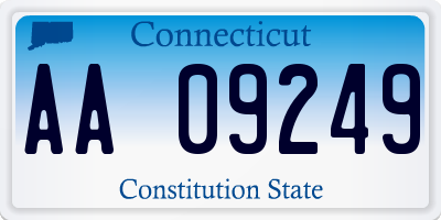 CT license plate AA09249
