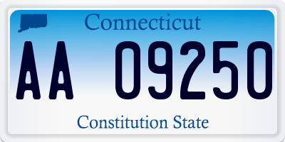 CT license plate AA09250