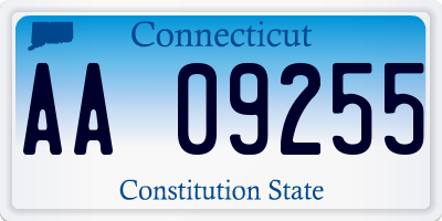 CT license plate AA09255