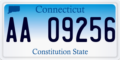 CT license plate AA09256