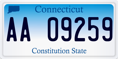 CT license plate AA09259