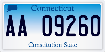 CT license plate AA09260