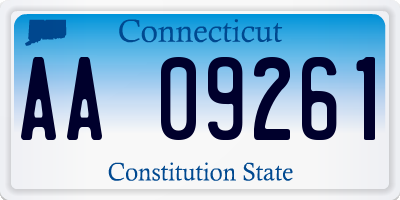 CT license plate AA09261