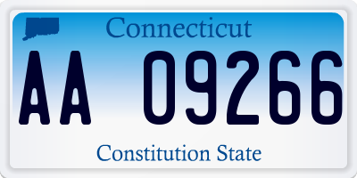 CT license plate AA09266