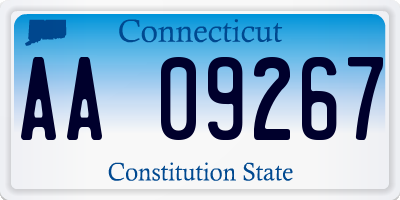 CT license plate AA09267