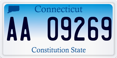 CT license plate AA09269