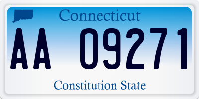 CT license plate AA09271