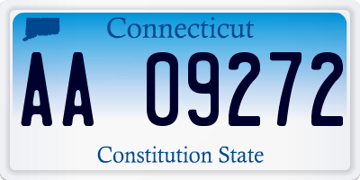 CT license plate AA09272