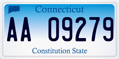 CT license plate AA09279