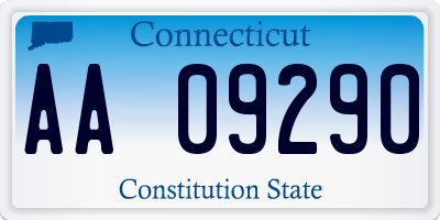 CT license plate AA09290