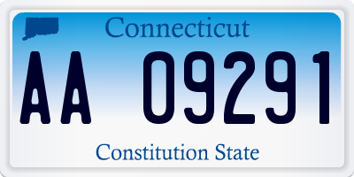 CT license plate AA09291