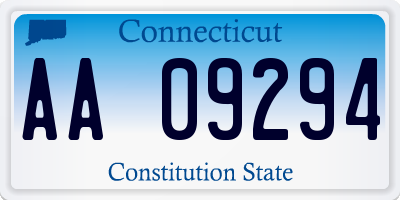 CT license plate AA09294