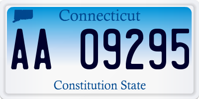 CT license plate AA09295