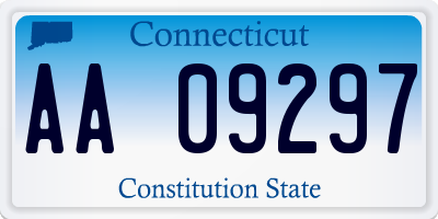 CT license plate AA09297