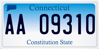 CT license plate AA09310