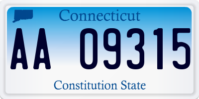 CT license plate AA09315