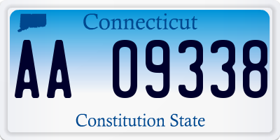 CT license plate AA09338