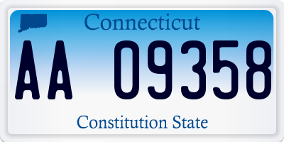 CT license plate AA09358