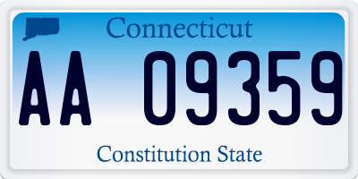 CT license plate AA09359