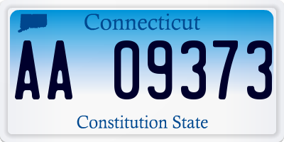 CT license plate AA09373