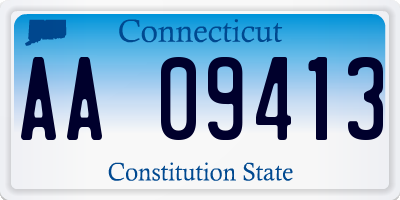 CT license plate AA09413