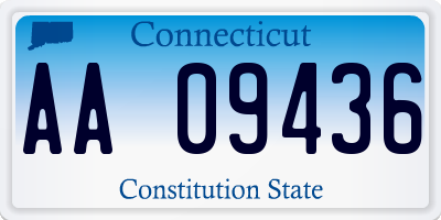 CT license plate AA09436