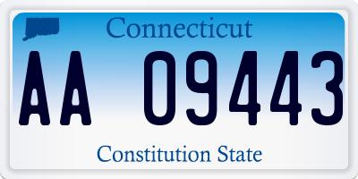 CT license plate AA09443