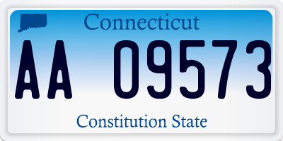 CT license plate AA09573