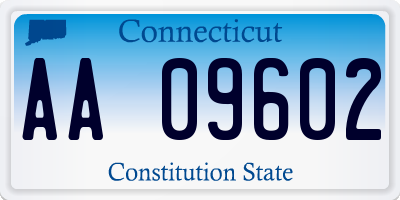 CT license plate AA09602