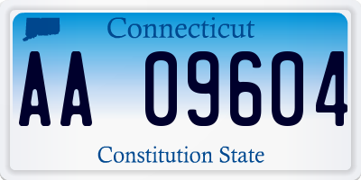 CT license plate AA09604