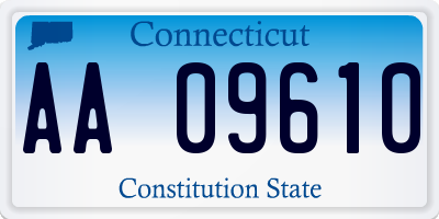 CT license plate AA09610