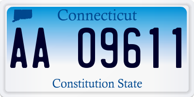 CT license plate AA09611