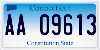 CT license plate AA09613