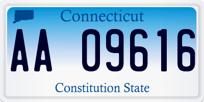 CT license plate AA09616