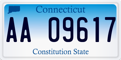 CT license plate AA09617