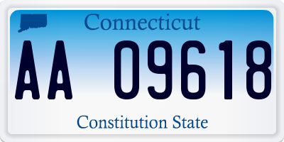 CT license plate AA09618