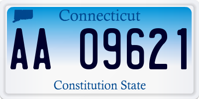 CT license plate AA09621